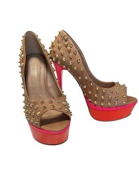 Kirk Geiger platform, gold studded platform heels